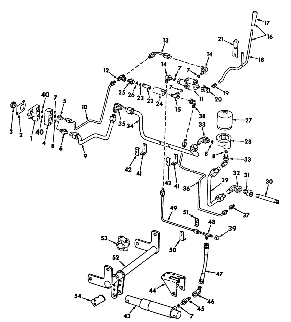Hydraulic Lift - Cub 154 Lo-Boy Tractors (S/N 18708 And Below) Diagram and Parts List for CUB154  Cub Cadet Lawn Tractor